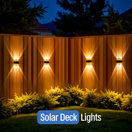 NIORSUN Luces solares para exteriores, paquete de 6, tb23 (negro)