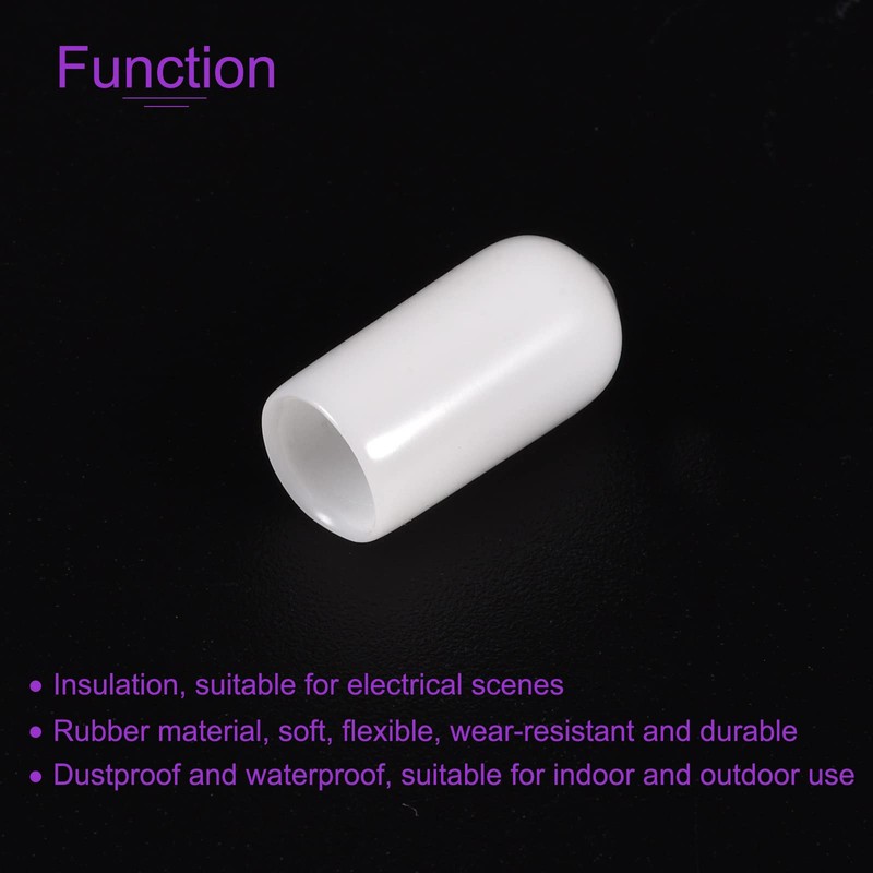 DMiotech 100pcs 6mm ID White Screw Screw Protection Rubber End