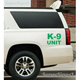 Green K-9 Unit Decal Set Police Dog Sticker k9 Police Car Truck Van SUV