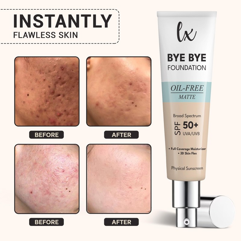 Lx Blend Bye Bye Foundation Oil Free Matte Coverage Moisturizer