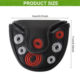 Golf Putter Cover, Golf Putter Cover, Golf Putter Cover, Golf Headcovers, Mallet Putter Headcovers, with Magnetic Closure, for Golf Lovers and Beginners