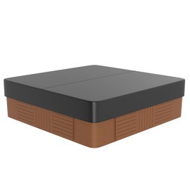 M METERXITY Outdoor Hot Tub Cover 85.8" x 85.8" x 11.8" Waterproof and Weather-Proof Oxford Square SPA Protector 200D Protectors Protective Cover Cap for Hot Tub Outdoor Indoor, Black