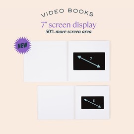 Heirloom 7" Video Book – Create a One-of-a-Kind Gift with Your Memories – 1 Hour Playback – White Cover Only