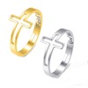 SENSE TO CREATE Adjustable Love Hope Faith Cross Rings for