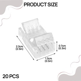 Menibeuty 20 Stück LED Verbinder 4 Polig, lötfrei Streifen Verbinders RGB LED stripe verbinder, 4Pin Verbindungskabel Verbinder für 10mm Breite LED Strip 5V 12V 24V(transparent)