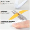 Yotache White Thin Weather Stripping 1/2" x1/16, Foam Gasket Seal