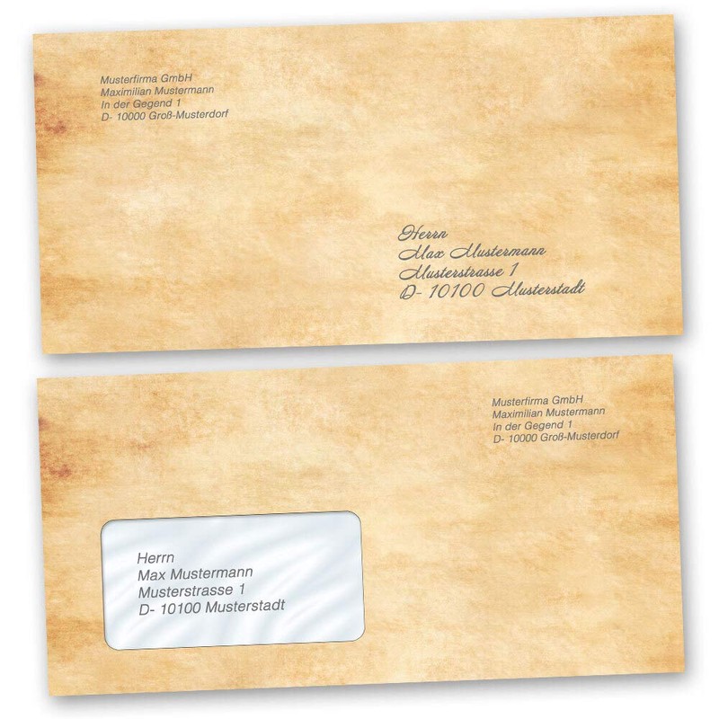 Motif envelopes Old Paper Old Style, Parchment 10 envelopes DIN