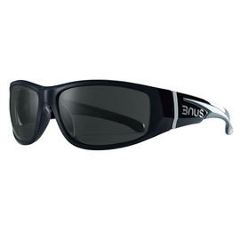 BNUS Polarized Sunglasses with Corning Glass Lens - High Definition, Fashionable, and Scratch-Resistant, B7036 Shiny Black/Grey Polarized, 62mm