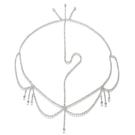 Rhinestone Headband Girls Bride Crystal Head Chain Wedding Prom Headpieces Jewelry Party Festival Hair Accessories for Women and Ladies 4322