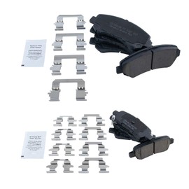 TRQ Front & Rear Brake Pads Ceramic Compatible with 2008-2013 Nissan Rogue 2014-2015 Rogue Select 2007-2008 Sentra