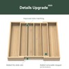 WELL WENG Larger Expandable Bamboo Organizer Holder for Counter Drawer