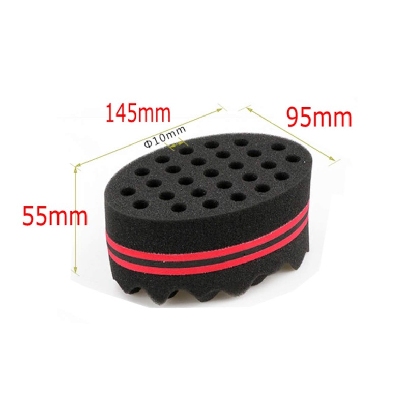 JZK 2 x Double Sided Hair Brush Sponge Afro Hair