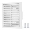 PATIKIL 4" Wall Vent, ABS Gable Vent Grille Louvered Square