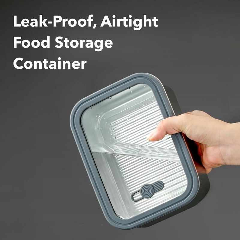 Stainless Steel Food Storage Containers-3Pcs Leakproof, Airtight Stainless-Steel Bowls with