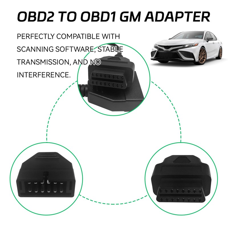 KUQUTIDY OBD1 Scanner, OBD1 to OBD2 GM Adapter, OBD1 12