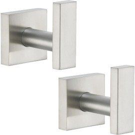 ALTPWJW Door Hooks,2 Pack Stainless Steel Towel Hooks for Bathrooms Screw in Coat Robe Hook(Silver)