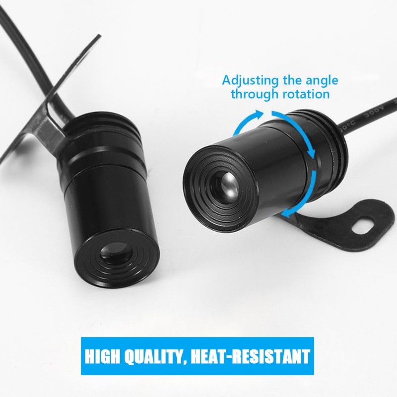 OBEST Motorcycle Modification Light, Angel Wing-Shaped LED Projection Light, Non-Perforated