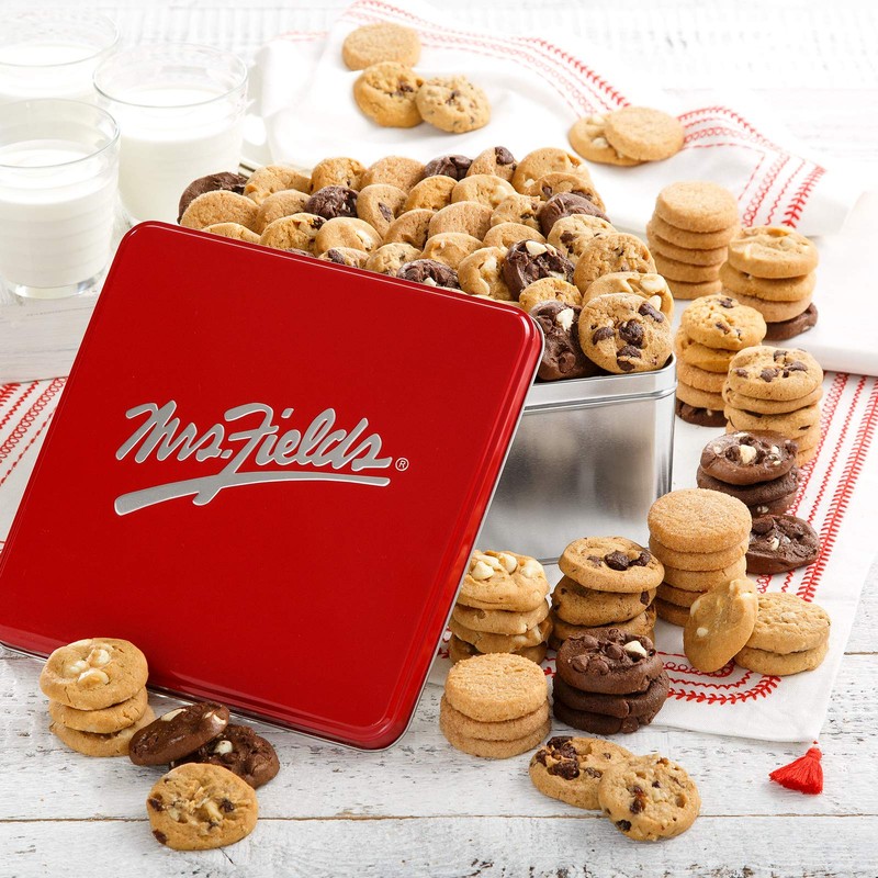 Mrs. Fields Cookies Classic 90 Nibbler Bites-Sized Cookie Tin -