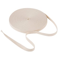 Craftdady 50 Meters Cotton Twill Tape 14mm Wide Natural Herringbone Bias Binding Tape for Sewing, Knitting, Crafts, Gift Wrapping