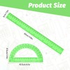 2 PCS 12 Inch Plastic Ruler and 6 Inch Plastic