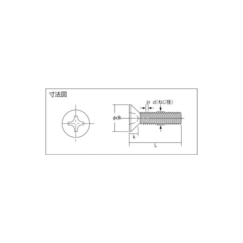 TRUSCO B06-0204 Flat Head Small Screws, Stainless Steel, Full Screw,