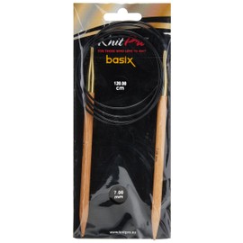 Knit Pro 120 cm x 7 mm Basix Fixed Circular Needles, Birch