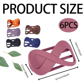 6 Stück Entenschnabel Haarspange Damen, Flache Haarklammern, Französische Haarspangen, Rutschfest Haarspange, Haarklammer Groß Französische, Haarklammern Elegant Haarschmuck Damen und Mädchen