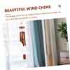 ORFOFE Bamboo Wood Chip Wind Chime Pendant Outdoor Decorative Wind