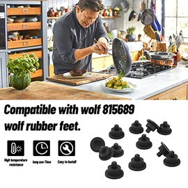 815689 - Rejilla de goma de repuesto para estufa de gas Wolf CT, partes de la gama de almohadillas para orejas de rejilla de quemador Serie GR Gas Range Wolf Gas Cooktop Burner Grate Pies de rejilla,