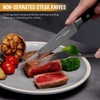OAKSWARE Steak Knives, Non Serrated Steak Knife Set of 4,