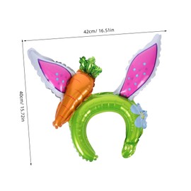 ABOOFAN 10pcs Bunny Ear Headband Set Reusable Aluminum Foil Hairbands Friendly Easter Party Decorations Cute Comfortable Rabbit Ear Headbands for Secure Fit for Festive Fun