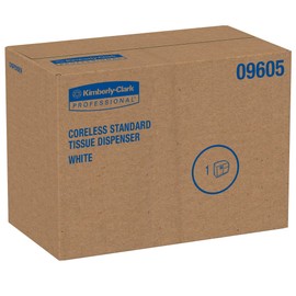 Scott Essential Double Roll Coreless Toilet Paper Dispenser (09605),, Pearl White