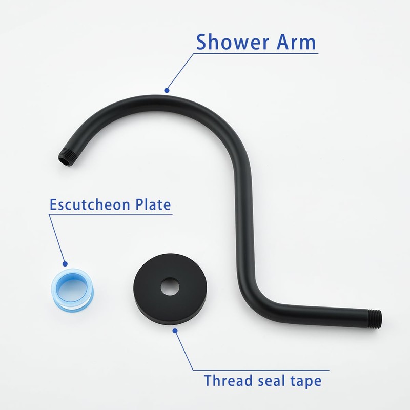 SWHYGER Wall Mounted Shower Arm Extension Head Holder Stainless Stee