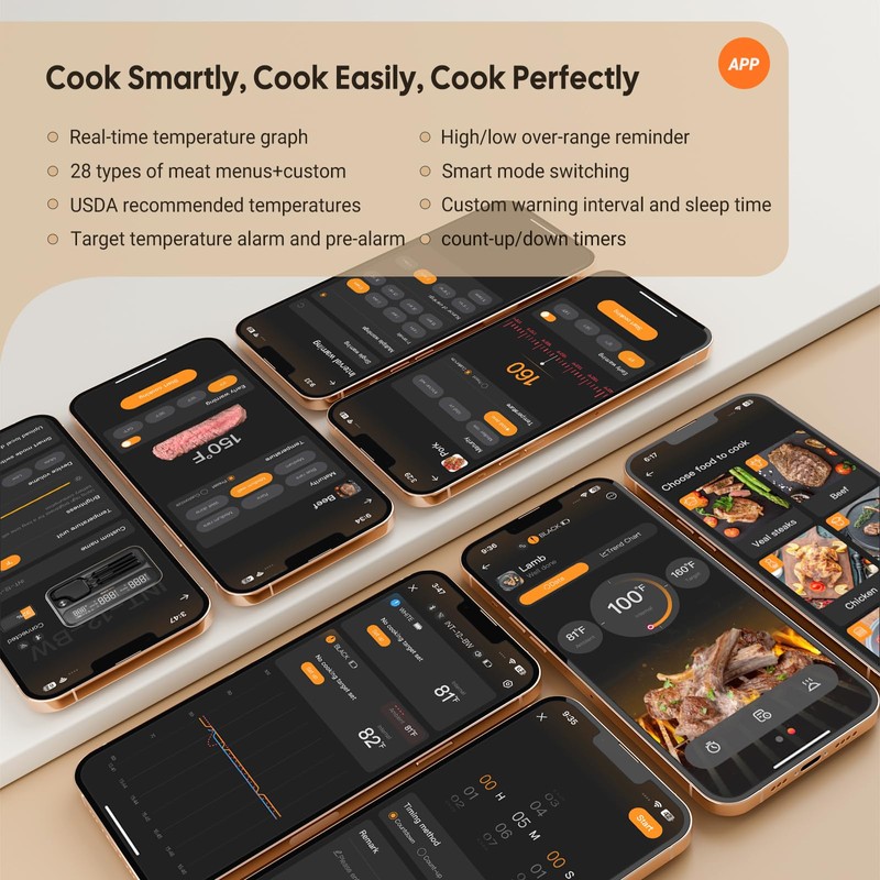 5GHz & 2.4GHz WiFi Wireless Meat Thermometer, Inkbird WiFi &