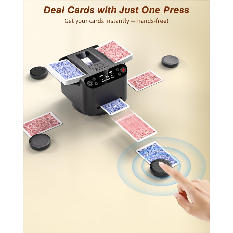 INNCNN 4-Pack Wireless Poker Dealing Remotes – Compatible with MAX6