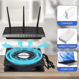 UMLIFE 4-Pack 120mm 120x120x25mm 12V Black Computer Case Fans High Performance Cooling Low Noise 3-Pin 1400 RPM Quiet Long for Computer PC Case CPU Cooler Radiator Cooling Fan