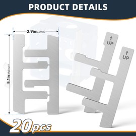 WooFog Switch Box Straps on Electrical Outlet Repair, Electrical Box F Clips for Loose Outlet Fix, Switch Box Support Clip -20 Pcs