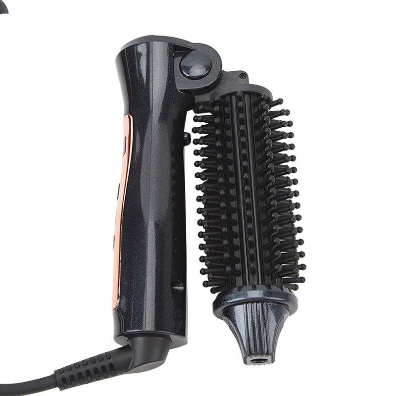 Foldable Hair Curler Straightening Brush Adjustable Temperature Anti Scald Ceramic