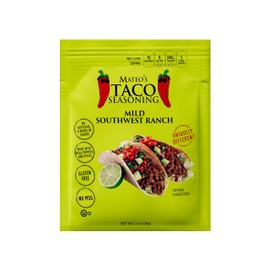 Mateo's Mild Southwest Ranch Taco Seasoning Packets, 1 Ounce (Pack of 12)
