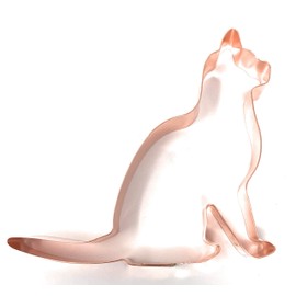 Sitting Egyptian Mau Cat Copper Cookie Cutter by The Fussy Pup