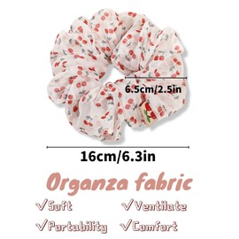 Oversized Hair Scrunchies, Jumbo Organza Hair Ties, Large Chiffon Scrunchies, Giant Hair Ties, Large Hair Ties for Women and Girls