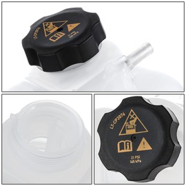 Auto Dynasty CH3014161 Factory Style Car Coolant Overflow Reservoir Tank with Cap Compatible with Chrysler 200 Jeep Cherokee 2.4L 3.2L 3.6L 14-18, White