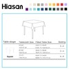 Hiasan Black Square Tablecloth - Waterproof and Spillproof Washable Polyester