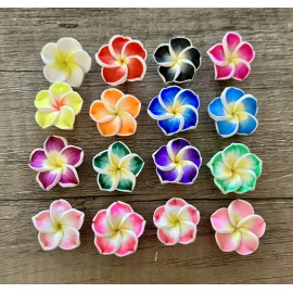 8pc Luau Hawaiian HIBISCUS Shoe Charms for Crocs & Shoe Laces