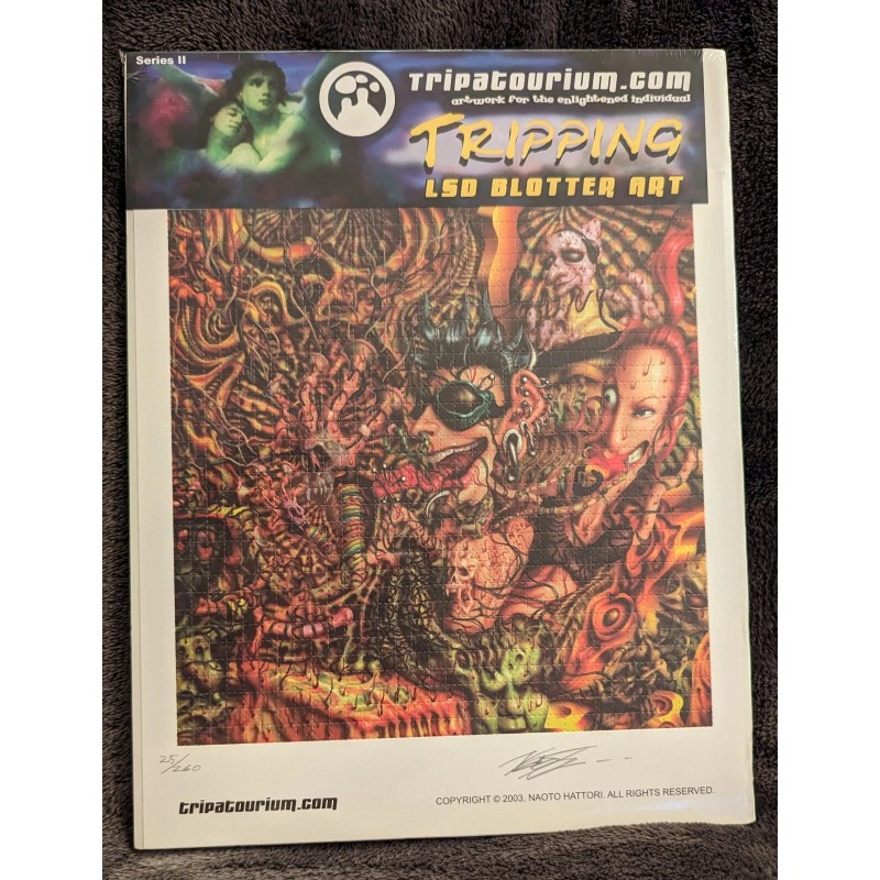 Tripatourium LSD Blotter Tripping by Naoto Hattori, Signed & Numbered,
