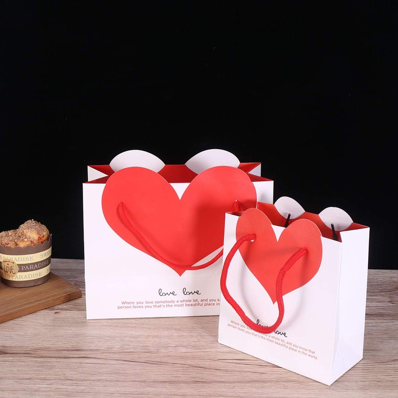 BESTOYARD Handbag, Paper Bag, Heart Shape, Gift Bag, Wrapping Bag,