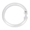 WENKO Shower Curtain Rings Large White Set of 12 White