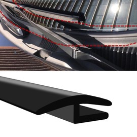 PVOTAWP 1.7M/ 5.6Ft Windshield Cowl Rubber Seal Strip, Front Rear Windshield Panel Black Molding Trim Strips, Car Weather Windshield Window Door Seal Stripping for Most Cars Trucks SUVs (H-Shape)
