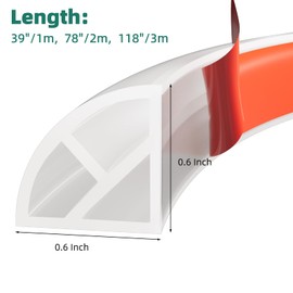 Shower Threshold Water Dam Barrier, Transparent Collapsible Self Adhesive Silicone Waterproof Barrier Kitchen Sink Countertop Water Strip Dam Shower Guard - Shower Door Water Blocker