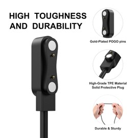 Meliya Smart Watch Universal Charger Magnetic 2 Pin Cable for Fitness Tracker, Da Fit Watch Charger, Replacement SmartWatch Accessories Charging Cable, Contact pin spacing 7.62 mm